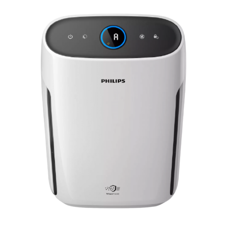 Purificator Philips De Aer Cu Mod Automat, Pana La 32 M2/344 Ft2, Alimentare 50 W, Panou Tactic De Control, Indicatoare De Turatie Ventilator 1, 2, 3, Turbo, Culoare Alb