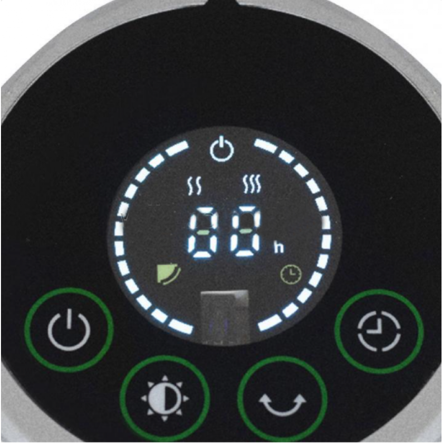 Radiator Combo Halogen, Fibra Carbon, 1200 W, Timer, Control Telecomanda, Protectie Ipx4, Cablu De 1.4 M, Inaltime 86 Cm, Alb