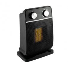 Radiator Profesional Ceramic Cu Termostat Mecanic Si Oscilare Cuplabila 900 W / 1800 W, 2 Trepte De Incalzire, Protectie Supraincazlire , Protecte Rasturnare, Negru