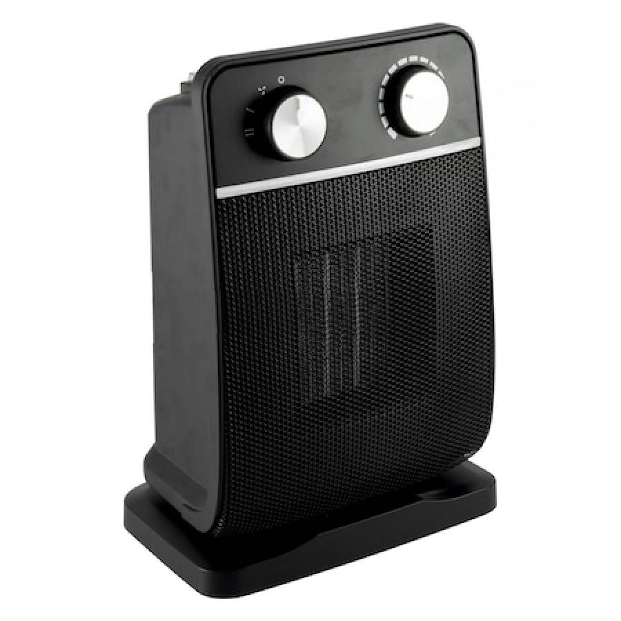 Radiator Profesional Ceramic Cu Termostat Mecanic Si Oscilare Cuplabila 900 W / 1800 W, 2 Trepte De Incalzire, Protectie Supraincazlire , Protecte Rasturnare, Negru