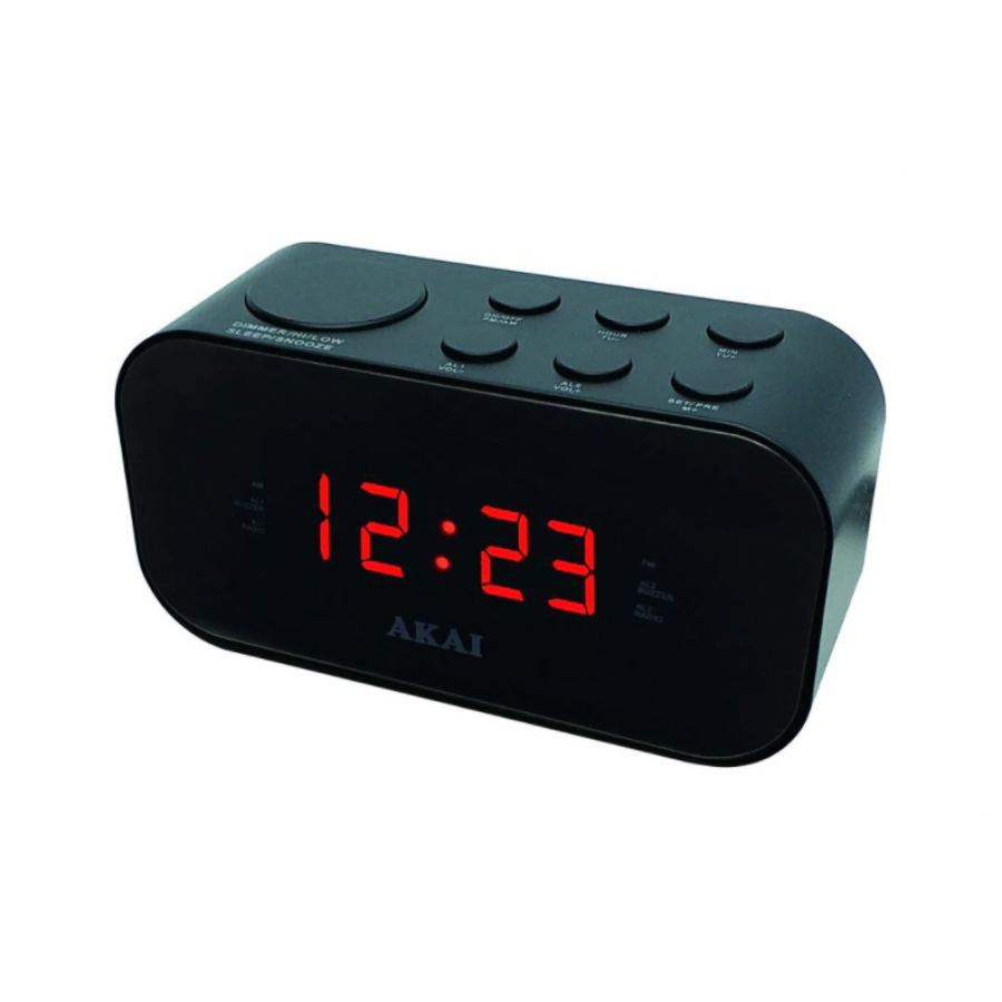 Radio Cu Ceas, Functie Sleep, Dimmer, Snooze, Hi/low,memorarea Posturilor De Radio, Radio Fm, Display Lcd, Negru