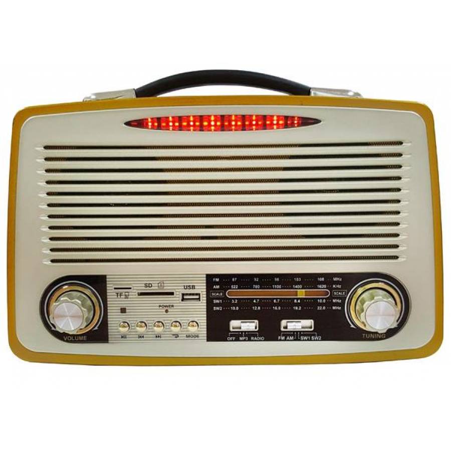 Radio Kemai Cu Cititor Incorporat  Usb Si Sd Card , Mp3 Player, Acumulator, Design Retro