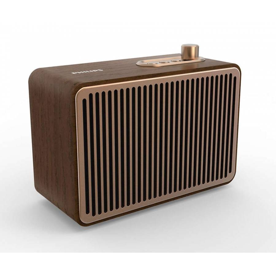 Radio Philips Cu Conectivitate Bluetooth, Putere De Iesire 20 W, 2 Difuzoare, Sistem Audio Stereo, Incarcare Usb, Fm Stereo, Smart Scan, Ceas Digital, Maro