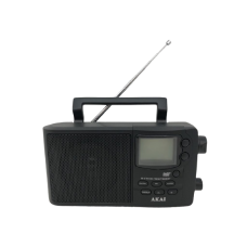 Radio Portabil, Antena Telescopica, Display Lcd, Ceas, Alarma, Sleep, Iesire Casti, Putere 0.8w, Radio Fm, Sw(1-10)/mw/fm, Negru