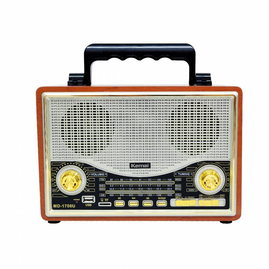 Radio Portabil , Mp3 Player, Telecomanda Inclusa, Tuner Analog, Fm/am/sw, Conectivitate Bluetooth, Aux In, Port Usb, Slot Sd Card, Design Retro, Maro