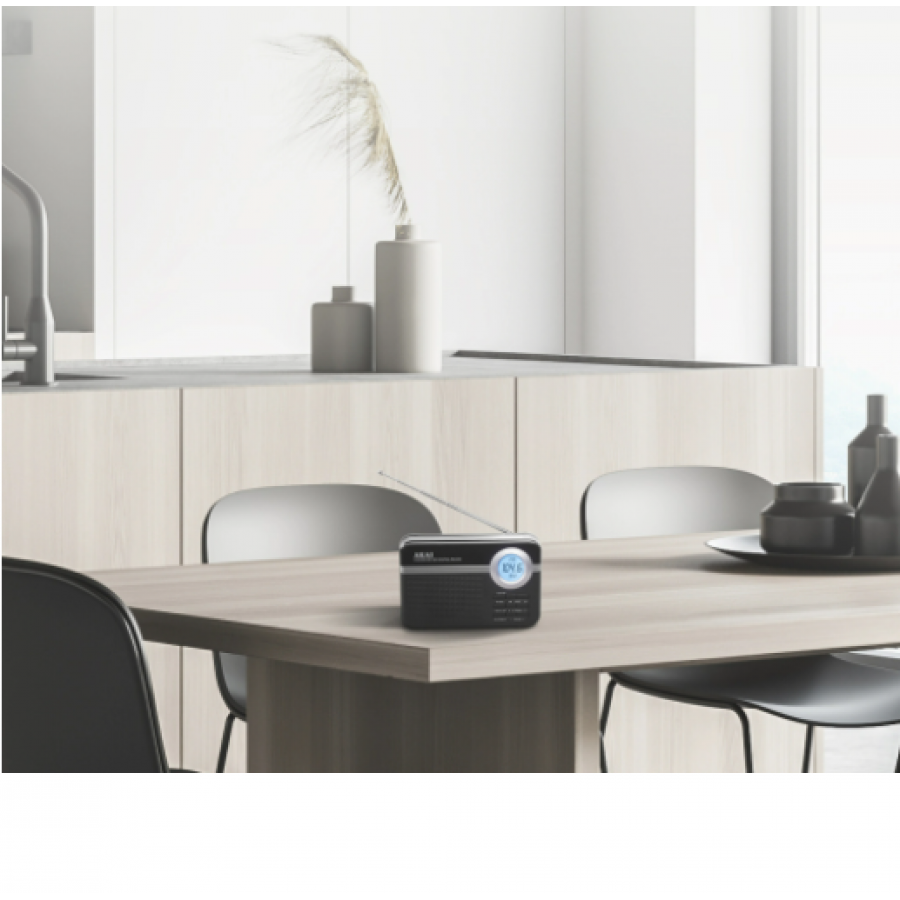 Radio Portabil, Usb, Radio Fm, Fm 87.5 – 108 Mhz, Sd Card, Display Lcd, Putere 0.8w, Ceas, Sleep, Snooze, Alarma, Antena Telescopica, Aux 3.5mm, Negru