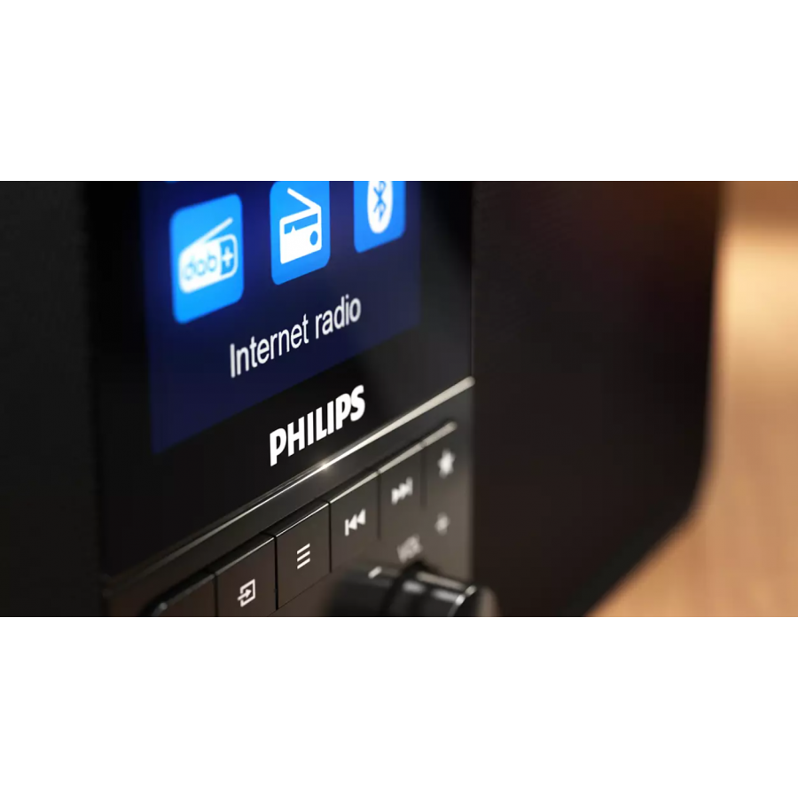 Radio Prin Internet Philips Cu Spotify Connect, Conexiune Bluetooth, Dab+, Smart Ecran, Afisare Informatii, 2 X 3w, Afisaj Colort Tft 2.4