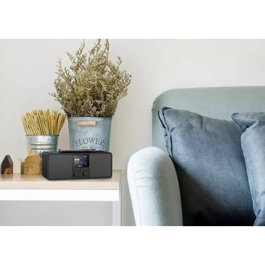 Radio Prin Internet Philips Cu Spotify Connect, Conexiune Bluetooth, Dab+, Smart Ecran, Afisare Informatii, 2 X 3w, Afisaj Colort Tft 2.4