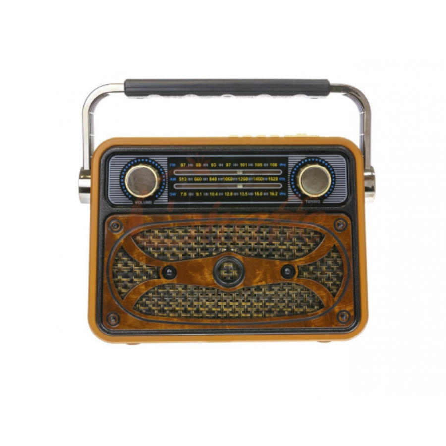 Radio Profesional Klausstech, Baterie Reincarcabila, Bluetooth, Am/fm, Difuzor Incorporat, Material Abs Plastic, Design Retro, Maro
