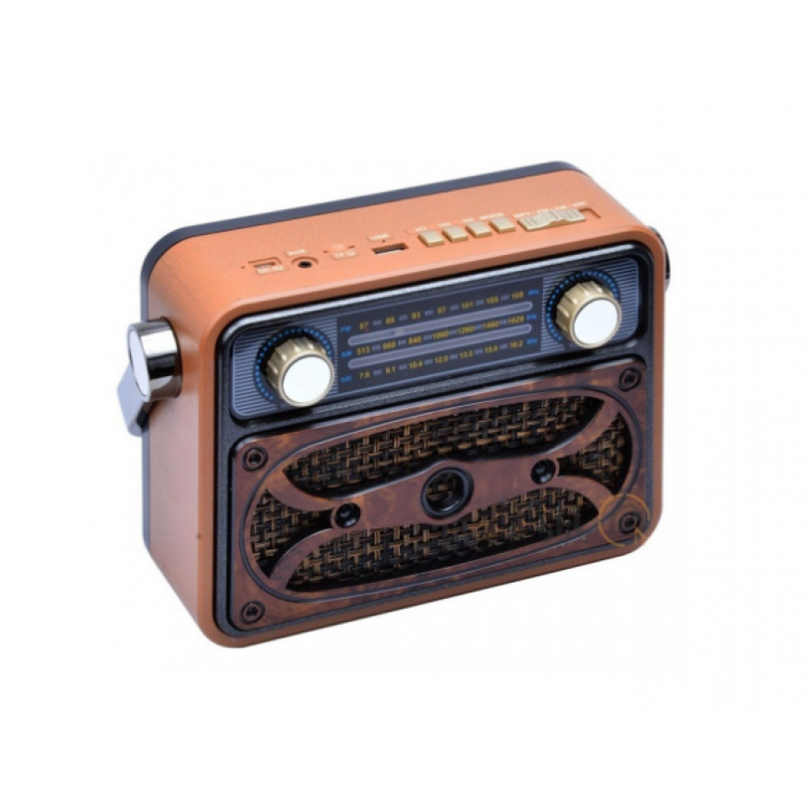 Radio Profesional Klausstech, Baterie Reincarcabila, Bluetooth, Am/fm, Difuzor Incorporat, Material Abs Plastic, Design Retro, Maro