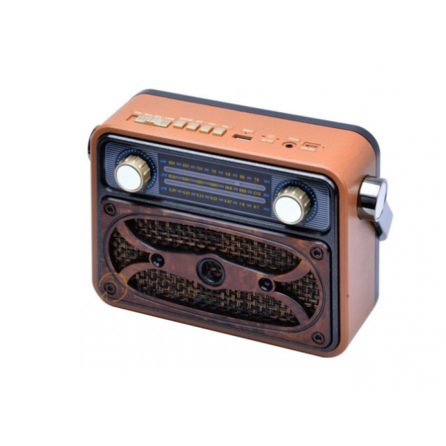 Radio Profesional Klausstech, Baterie Reincarcabila, Bluetooth, Am/fm, Difuzor Incorporat, Material Abs Plastic, Design Retro, Maro