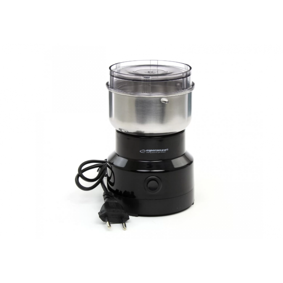 Rasnita Electrica De Cafea, Putere 100 W, Cutit Din Otel Inoxidabil, Capacitate 50 G, Design Modern, Negru