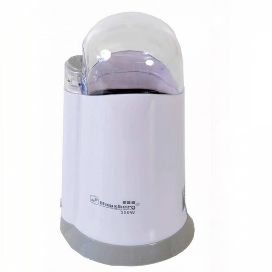 Rasnita Electrica De Cafea , Putere 200 W, Cutit Din Otel Inoxidabil, Capacitate 50 G, Buton On/off, Design Modern, Alb