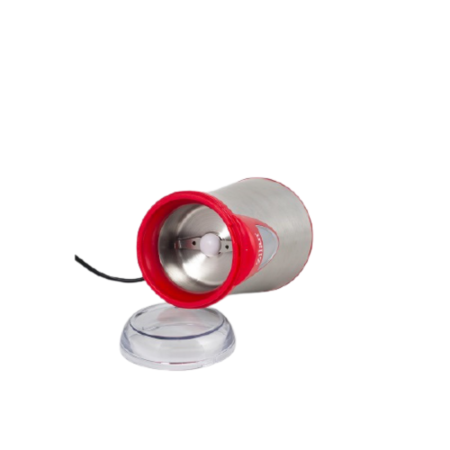 Rasnita Electrica De Cafea, Putere De Macinare 150w, Poate Macina 50g De Cafea, Alimentare 220-240v, 68 Db, Inchidere Cu Siguranta, Argintiu/rosu