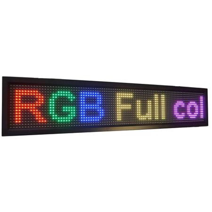 Reclama Afisaj Led Rgb ,cu Redare Text Personalizabil,de Exterior, 100x20cm