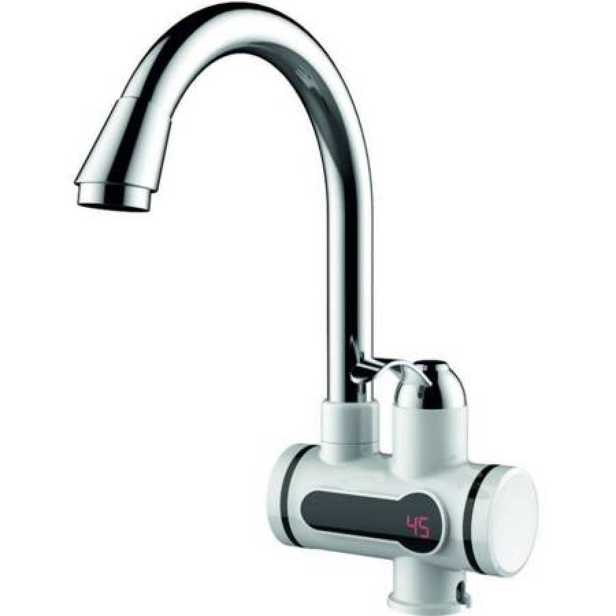 Robinet Electric Instant, Putere 3000 W, Afisaj Digital, Apa Fierbinte 30° - 60° C, Durata De Incalzire A Apei 3 - 5 Sec, Tensiune 220 - 240 V, Design Modern, Alb