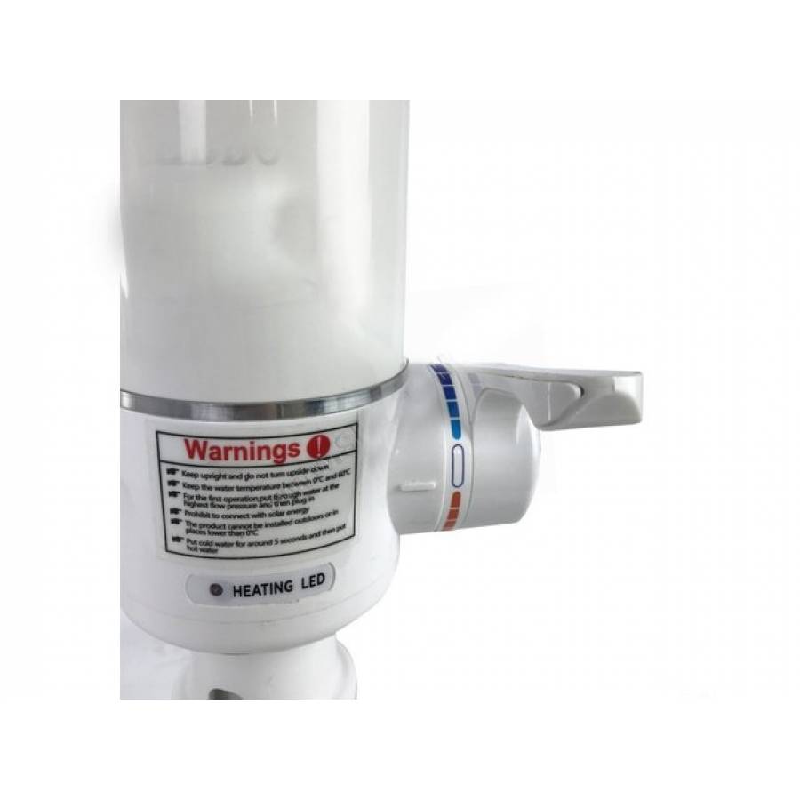 Robinet Electric Pentru Incalzirea Apei Instant, Afisaj Digital, Apa Fierbinte 30° - 60° C, Durata De Incalzire A Apei 3 - 5 Sec, Functie De Reglare A Temperaturii, Putere 3000 W, Rapid Si Eficient, Tensiune 220 - 240 V, Alb