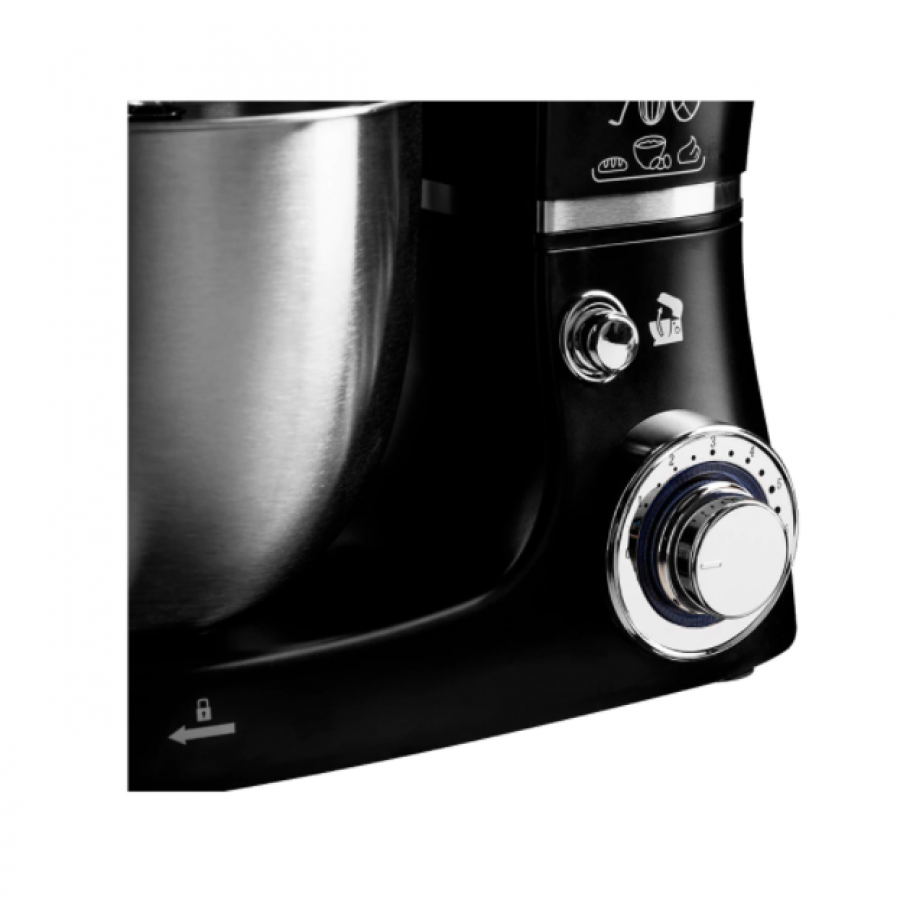 Robot All In One, Putere 1000w,  20-240v, 50hz, Capacitate 5l, Bol Din Inox, 6 Trepte Viteza, Design Modern, Culoare Negru