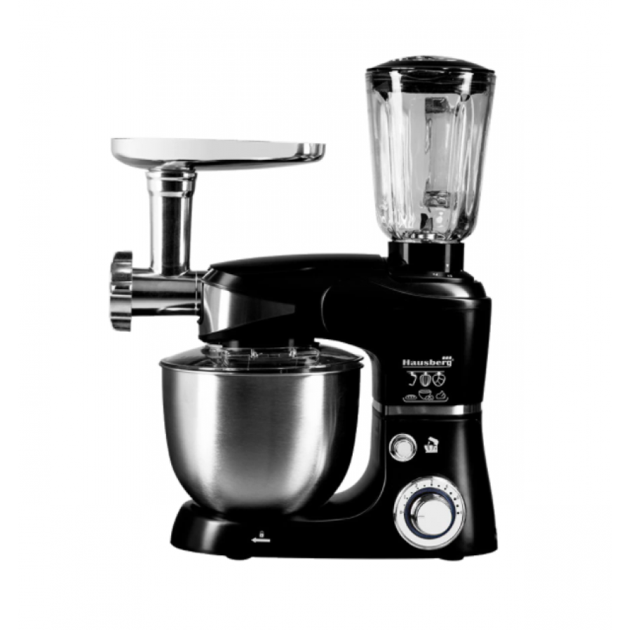 Robot Multifunctional All In One, 6 Trepte Viteza, Putere 1000 W, 5.7 Litri, 3 Cutite Din Inox, Tehnologie Pulse, Modern, Culoare Negru