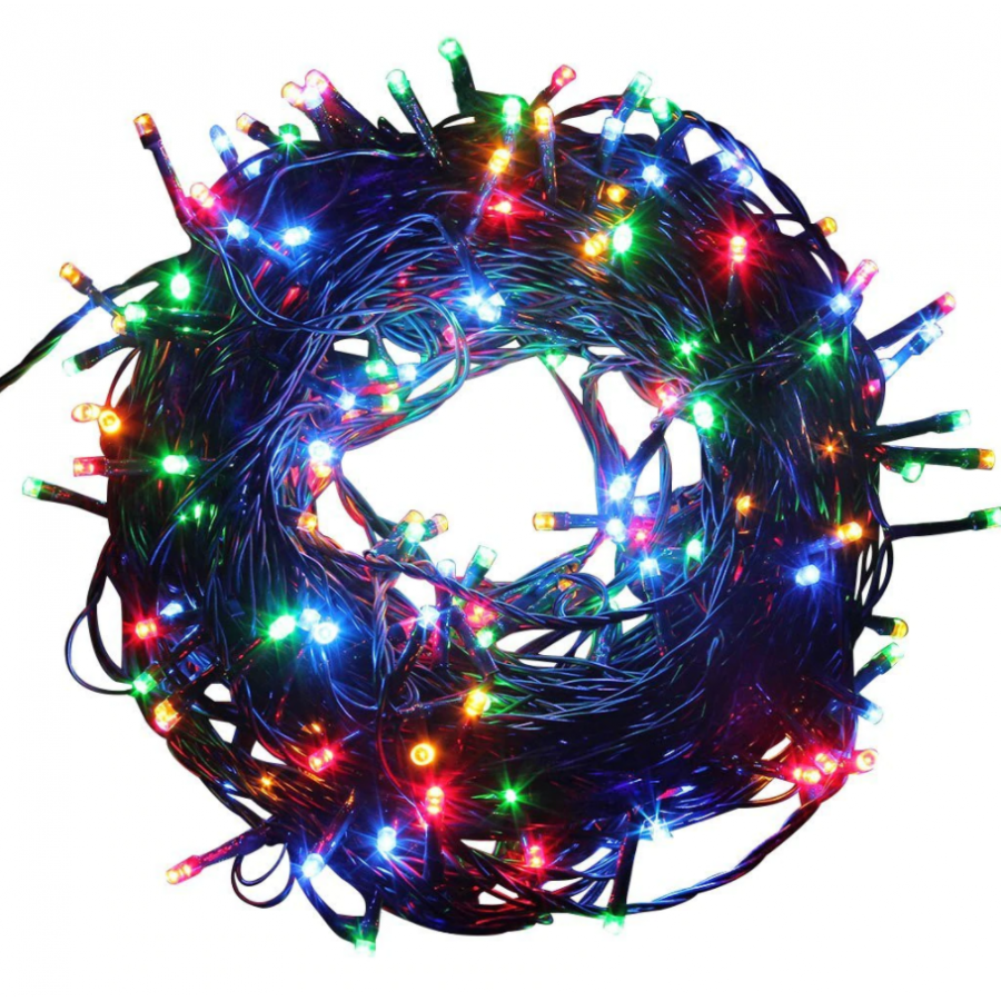 Rola Led De 50m Klausstech, Diverse Culori,8 Jocuri De Lumini, Multifunctionala, Multicolor