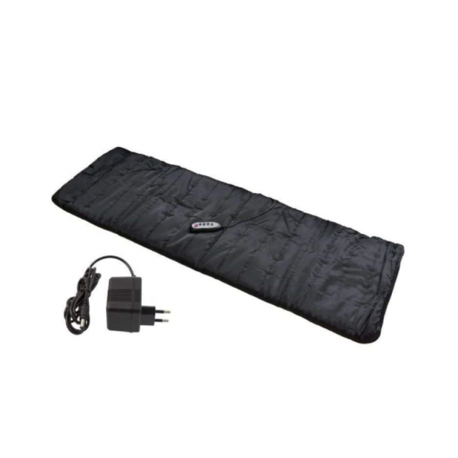 Saltea KlaussTech De Masaj, 4 Zone De Actionare, Incalzire Infrarosu, 9 Puncte De Masaj, Alimentare, Negru