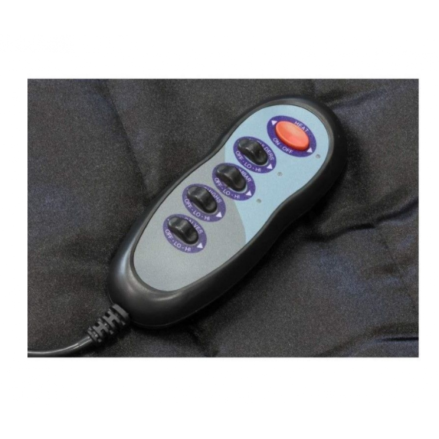 Saltea KlaussTech De Masaj, 4 Zone De Actionare, Incalzire Infrarosu, 9 Puncte De Masaj, Alimentare, Negru