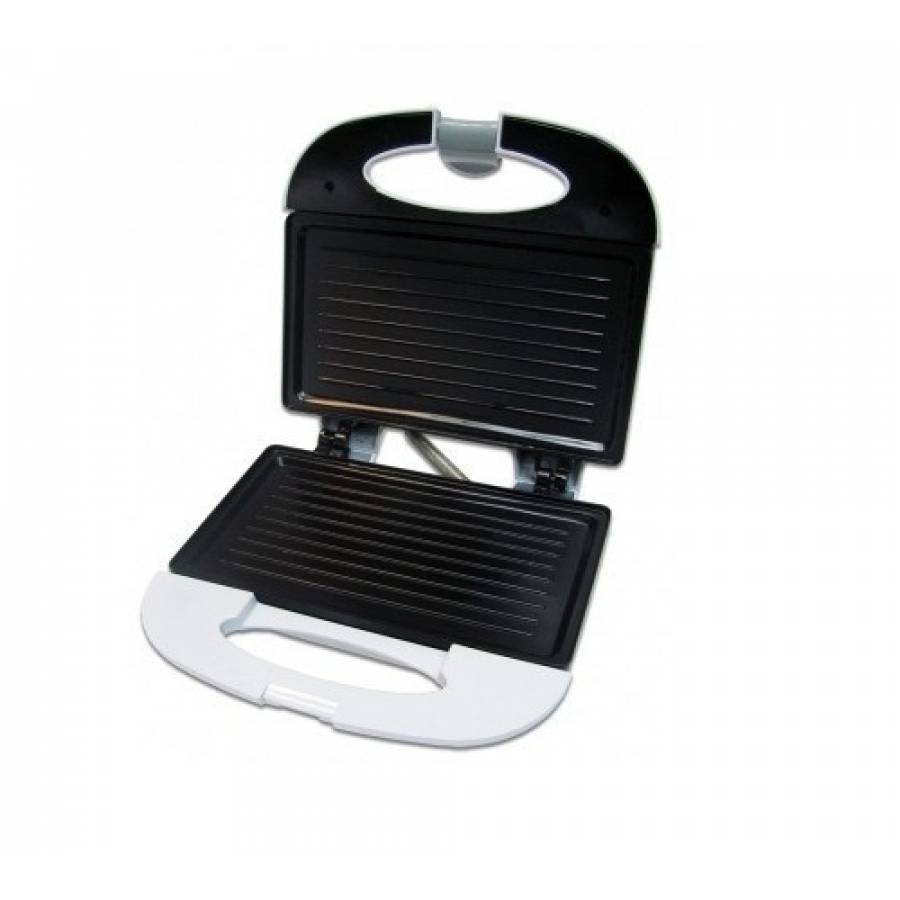 Sandwich-maker Hausberg, Putere 750 W, Suprafata Antiaderenta, Indicator Led, Picioare Antialunecare, Carcasa Termoizolanta, Design Modern, Alb