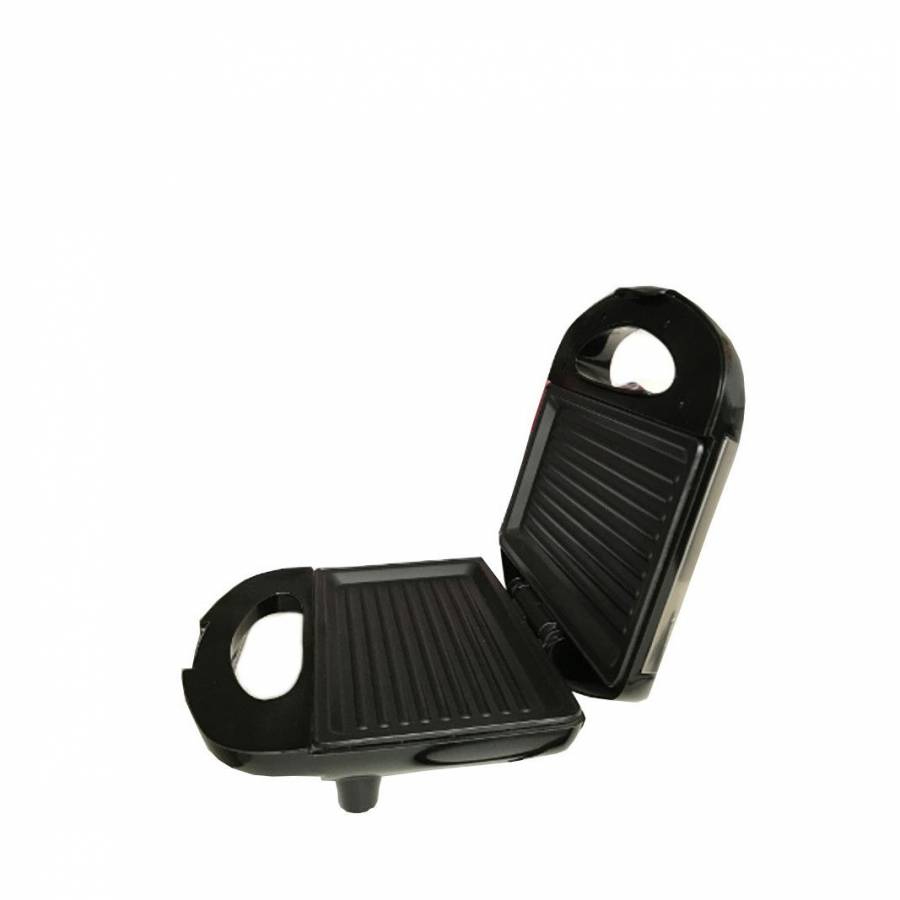 Sandwich-maker Profesional Cu Putere De 750 W, Tehnologie Placi Antiaderente, Functie Indicator Luminos, Invelis Exterior Rezistent La Caldura, Design Clasic, Culoare Argintiu