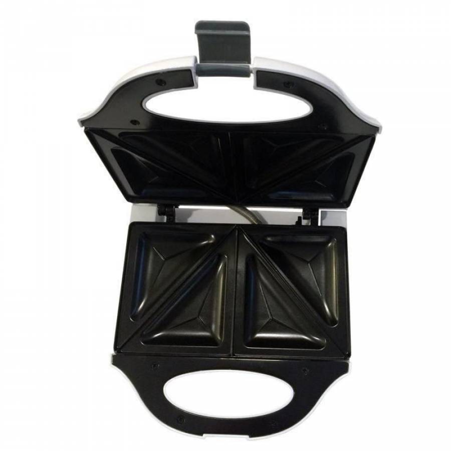 Sandwich-maker, Putere 750 W, Suprafata Antiaderenta, Indicator Led, Design Modern, Alb