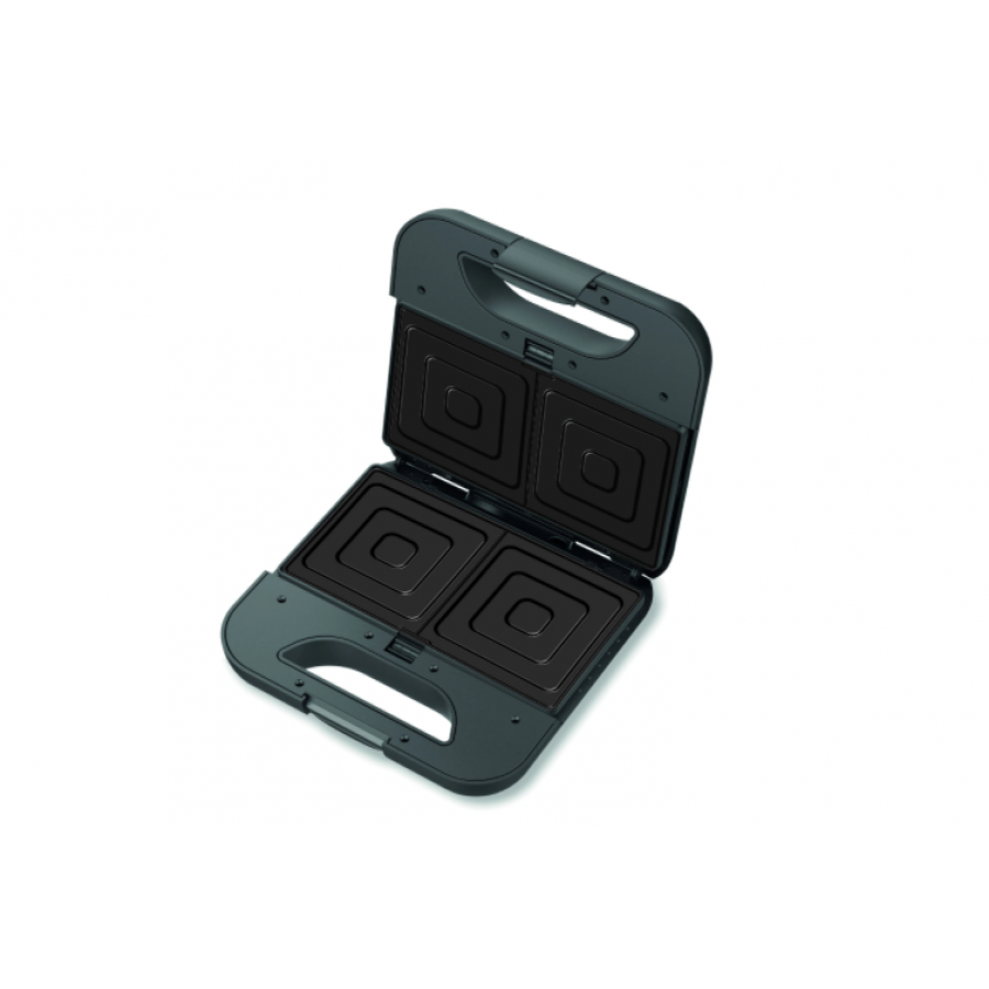 Sandwich-maker, Putere 800w, 5 Placi Grill, Lumina Led, Depozitare Pe Verticala, Picioare Antiaderente, Protectie Supraincalzire, Placi Pentru Grill, Triunghi, Sandwich, Nuci,  Waffle, Negru/argintiu