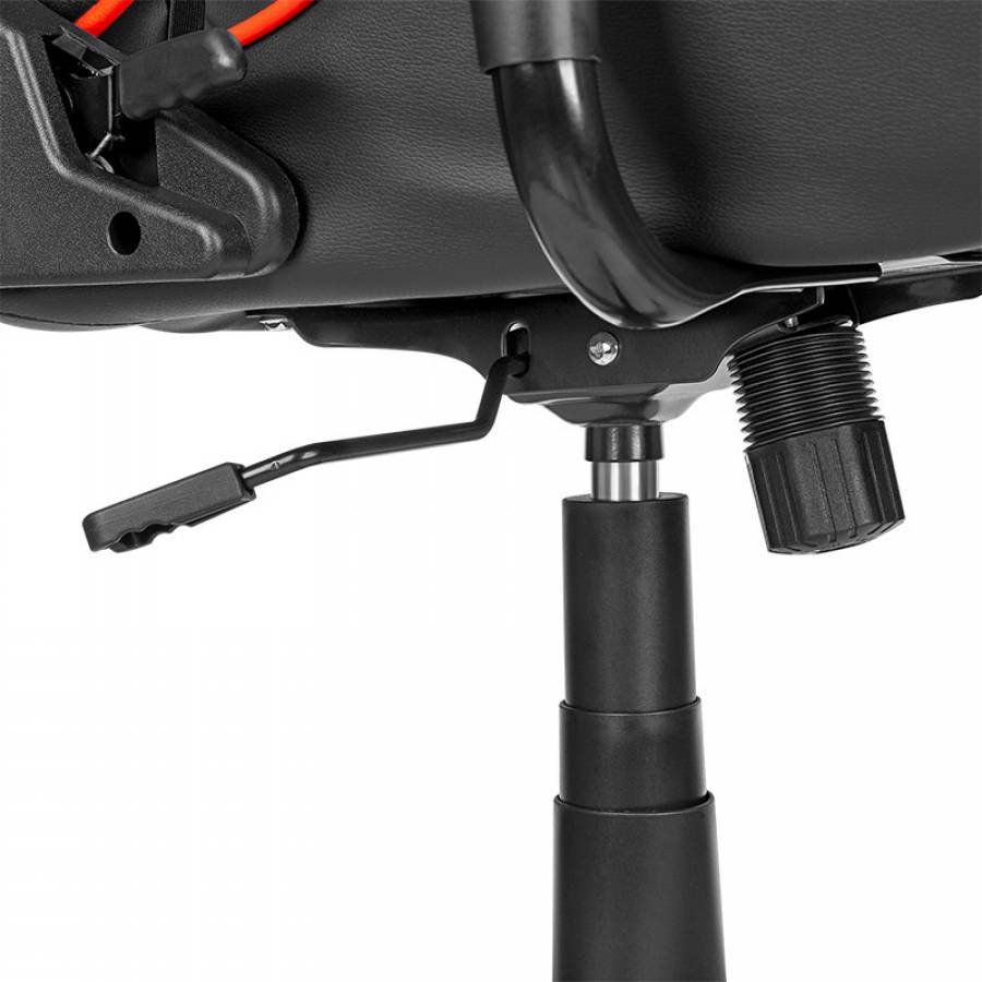 Scaun De Gaming Din Piele Eco, Inclinare Spatar Reglabila 180°, 2 Perne, Material Baza Pu Si Pvc, Inaltime Reglabila, Confort Ridicat, Negru/rosu