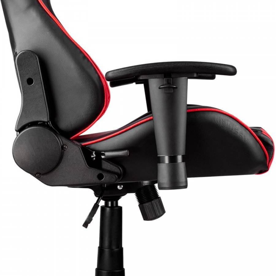 Scaun De Gaming Warrior Cu Reglare Inclinare, Material Baza Pu/pvc , Mecanism De Blocare , Latime Sezut 53 Cm, 2 Perne, Inaltime Spatar 84 Cm , Negru/rosu