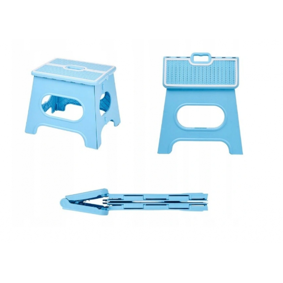 Scaunel Pliabil Klausstech, Pentru Copii Si Adulti, Tip Taburet,, Se Monteaza Si Demonteaza Usor, Pelicula Antiaderenta, Maner De Transport, Destinat Pentru Aer Liber/gradina/casa/picnic, Albastru