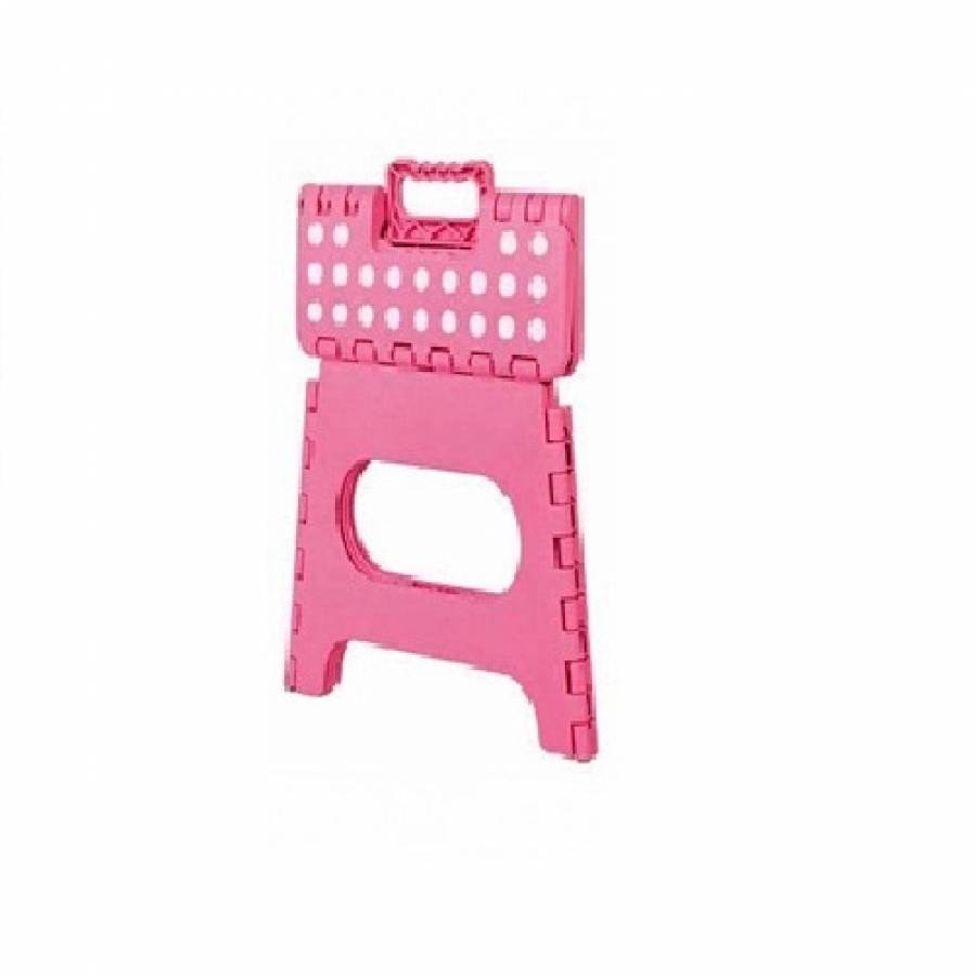 Scaunel Pliabil Klausstech, Pentru Copii Si Adulti, Tip Taburet, Se Monteaza Si Demonteaza Usor, Pelicula Antiaderenta, Maner De Transport, Destinat Pentru Aer Liber/gradina/casa/picnic, Roz