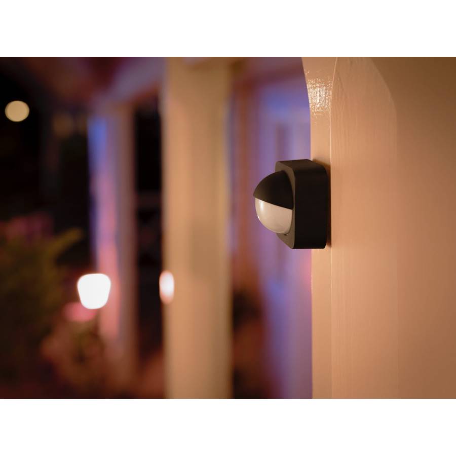 Senzor Philips Exterior Instalare Wireless, Material Plastic, Functionare Cu 2 X Aa, Protectie Ip54, Asistenti Vocali, Design Compact, Culoare Negru