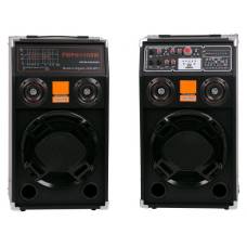 Set 2 Boxe Active Klausstech Profesionale Cu Amplificator, Multifunctional (inclusiv Karaoke) Cu Bluetooth, Port Usb (mp3), Intrare Aux, Card Sd , Port Usb , Radio Fm , Manere De Transport Pentru Ambele Boxe , Culoare Negru
