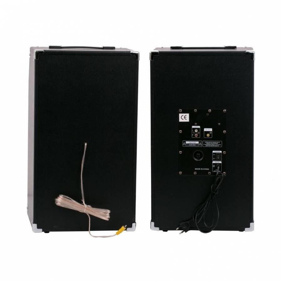Set 2 Boxe Active Klausstech Profesionale Cu Amplificator, Multifunctional (inclusiv Karaoke) Cu Bluetooth, Port Usb (mp3), Intrare Aux, Card Sd , Port Usb , Radio Fm , Manere De Transport Pentru Ambele Boxe , Culoare Negru