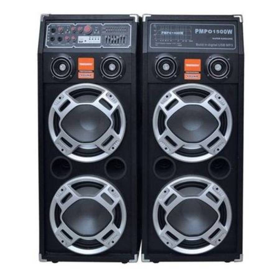Set . 2 Boxe Audio Cu Statie , Bluetooth / Usb/sd , 2 X 300 W ,fm, Negru
