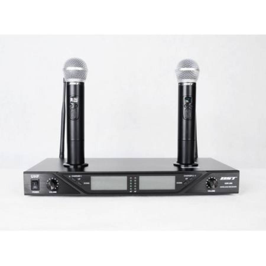 Set 2 Microfoane Bst Profesionale Wireless Cu Receiver Uhf, 100 M, 8 Canale Reglabile