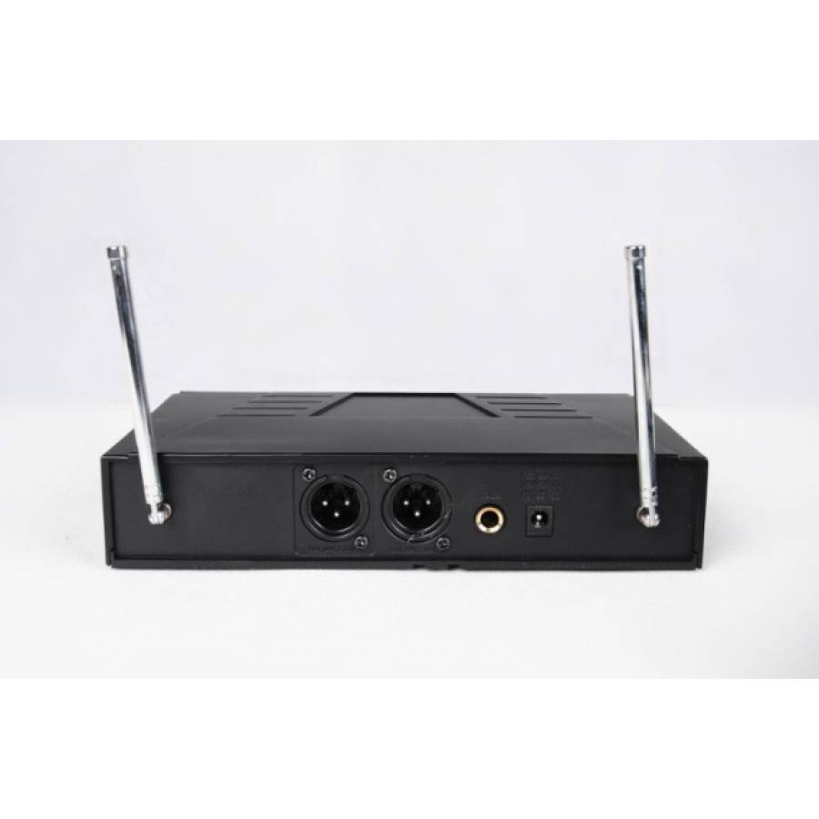 Set 2 Microfoane Ibiza  Wireless Cu Receiver Cu 2 Antene , Afisaj Lcd , Reglaj Volum