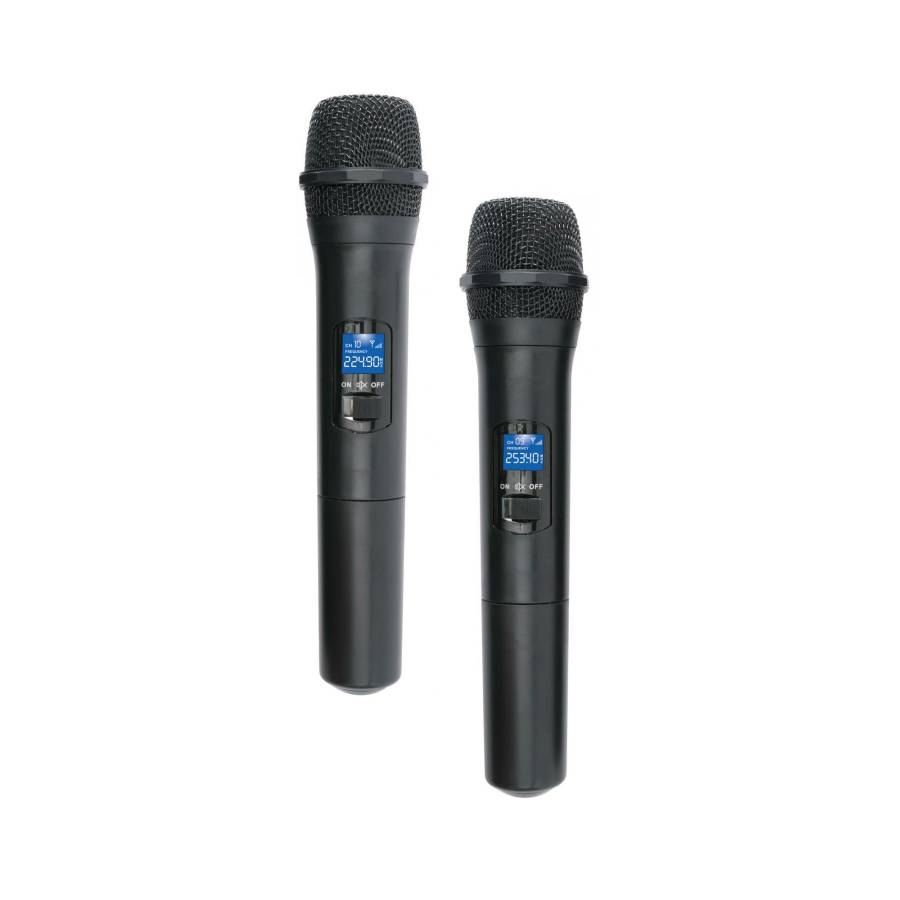 Set 2 Microfoane Profesionale Fara Fir Cu Receiver, Lcd