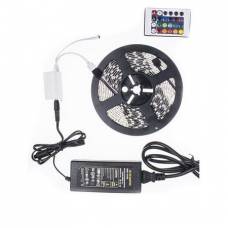 Set Banda  Flexibila Led Klausstech 5050 + Telecomanda + Adaptor + Sursa, Lungime 5 Metri, Interior Exterior Model G 630, Klausstech