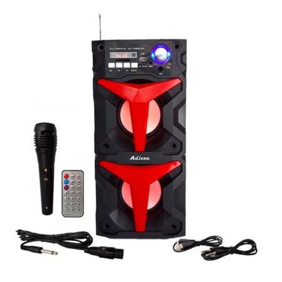 Set Boxa Bluetooth Portabila Ms-220 Bluetooth Cu Lumini, Usb, Micro Sd, Radio Fm, Aux, Albastru+cadou Casti In-ear Tip Earpods Cu Microfon Si Telecomanda Pentru Iphone, Ipad, Ipod, Android