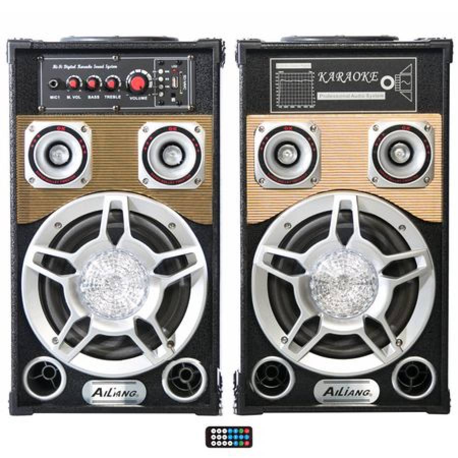 Set Boxe Active Ailiang, Putere 120w Rms, Karaoke, Interfata Usb, Conectivitate Bluetooth, Card Sd, Radio Fm, Joc Lumini, Telecomanda