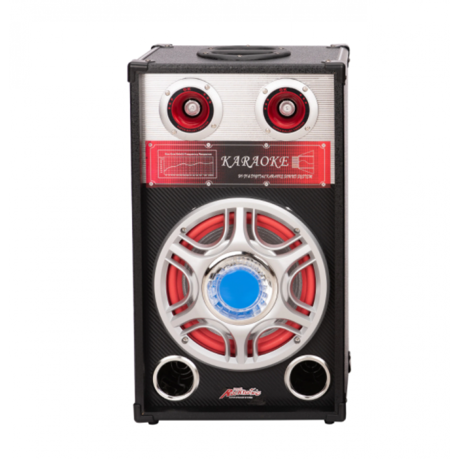 Set Boxe Audio Bluetooth, 160 W, Port Usb Si Tf Card, Reglare Echo, Treble, Volum/bass, 2 X Intrari Microfon, Design Modern, Negru/argintiu