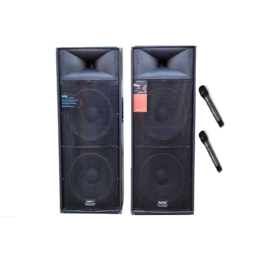Set Boxe Audio Cu 2 Microfoane Si Telecomanda, Bluetooth, 900 W, Difuzor 4 X 15