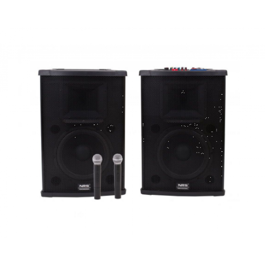 Set Boxe Audio  Vlliodor Cu Port Usb , Sd Card , Radio Fm , Auc In , Jack De Intrare 6.5 Mm , Putere 600 W , 2 Micofoane Incluse , Ecran Lcd , Negru