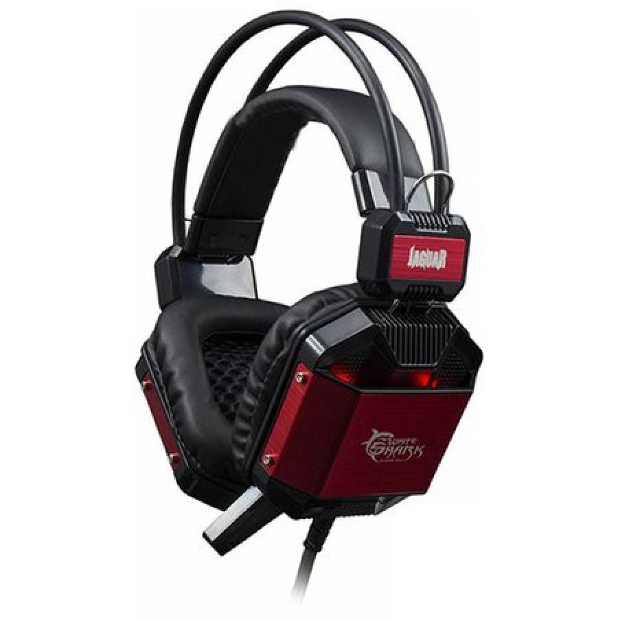 Set Casti Gaming White Shark Gh-1646 Jaguar Negru/rosu