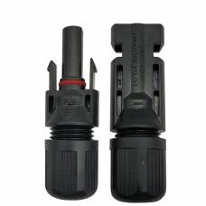 Set Conector Solar, Klausstech, Mama+tata, 1000v/dc, -40℃~95℃, Ip67, Usor De Conectat, Greutate Redusa, Negru