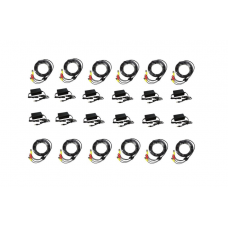 Set De 12 Kit-uri Cu Accesorii Pentru Sistemul De Supravegheat, Pentru 12 Camere, Alimentator 12v 2a, Cablu De Mufat Plug&play De 10m, Negru